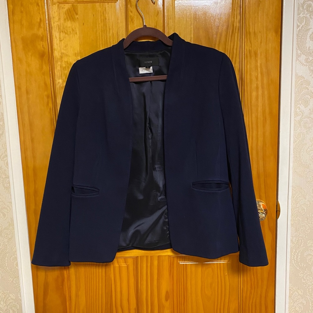 J. Crew Going Out Blazer size 6 Navy Blue